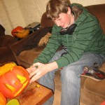 Den Kürbisköpfen an der Kragen